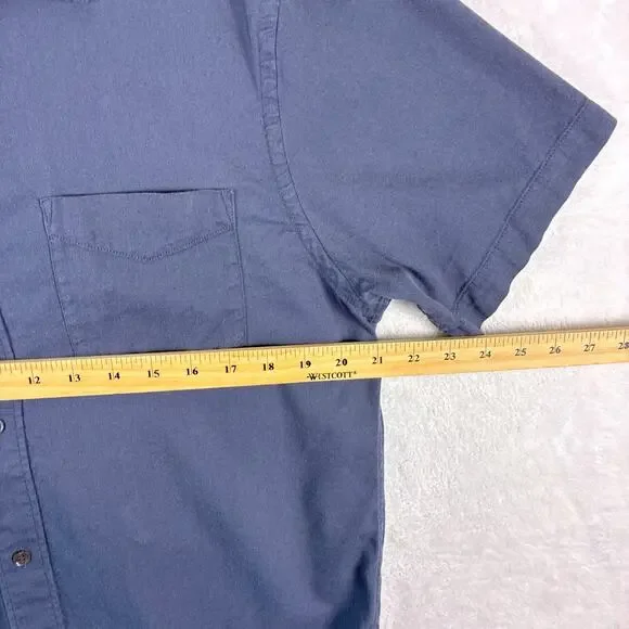 Buck Mason Shirt Mens L Draped Twill One Pocket Blue Preppy Classic Huckberry - Picture 5 of 8